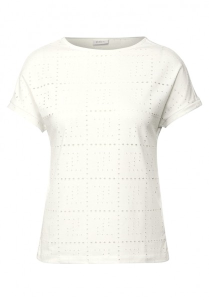 Cecil T-Shirt mit Lochmuster