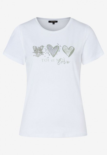 T-Shirt mit Herz-Motiv weiß Sommer-Kollektion