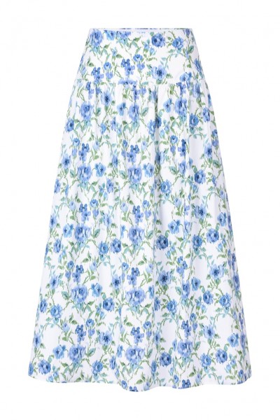 Rich &amp; Royal Midi-Rock mit floralem Print