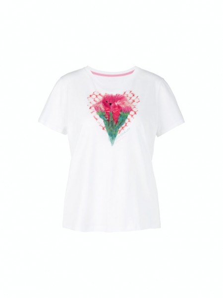 Marc Cain Collection T-Shirt mit Print und Herz-Applikation