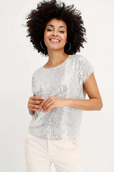 Monari Pailetten-Shirt