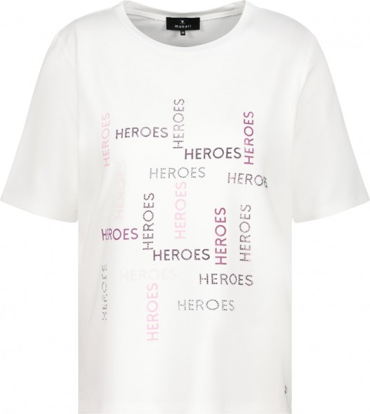 Monari T-Shirt mit Schmuckschrift