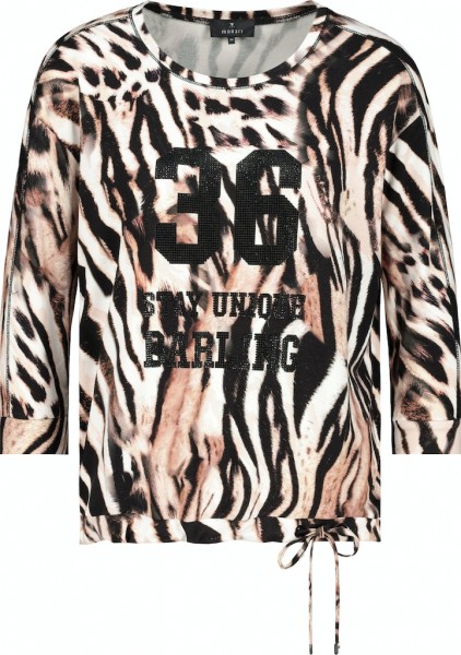 Monari Shirt mit Tigerfell-Print