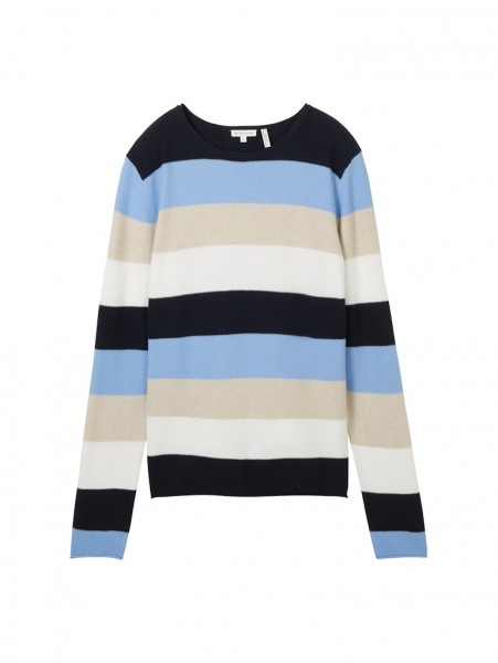 Gestreifter Strickpullover