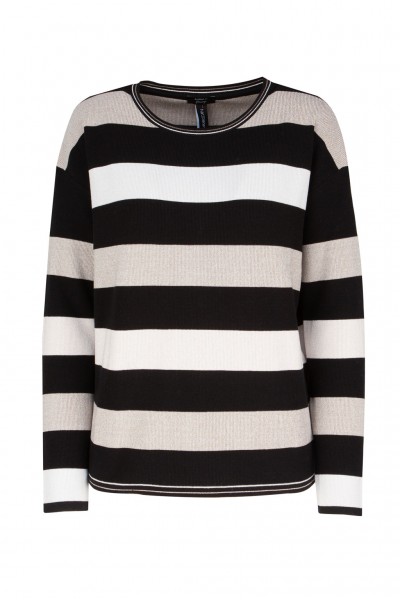 Marc Cain Sports gestreifter Pullover mit Lurex-Fäden
