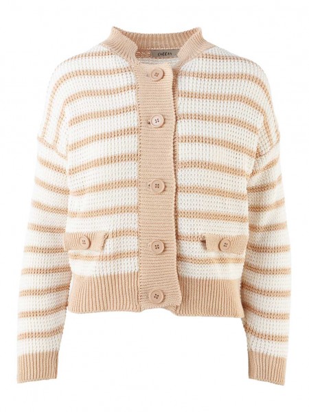 Coll64 Cardigan mit Streifen