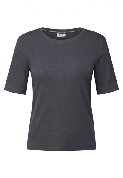 Cecil Basic Rippstruktur T-Shirt