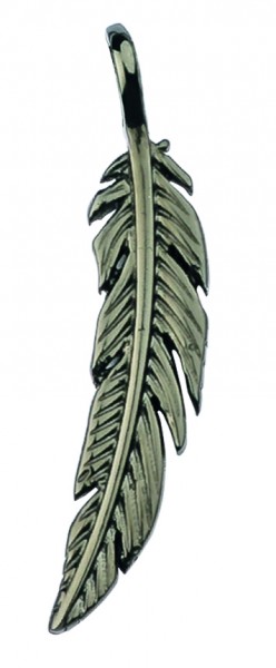Traumfänger Feder grau 5,5 cm