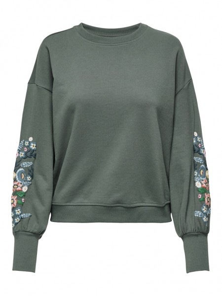 ONLBROOKE L/S O-NECK FLOWER SWT NOOS