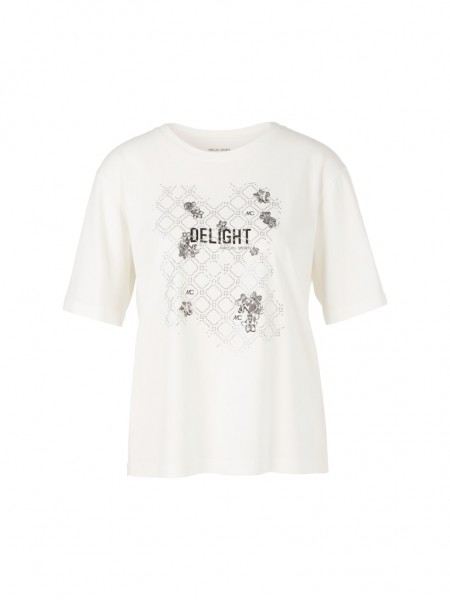 Baumwoll-T-Shirt mit Glitzermotiv