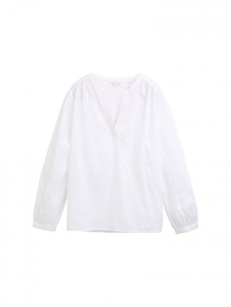 Bluse mit Lochstickerei