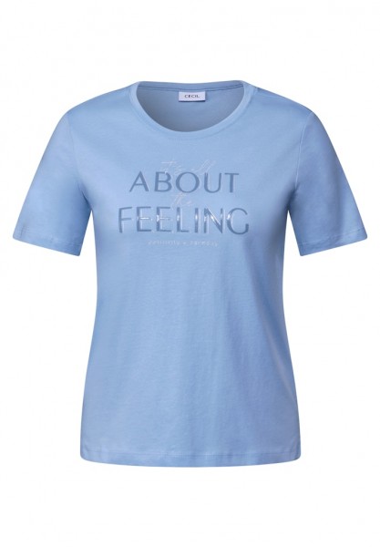 Cecil Shirt mit Wording Artwork