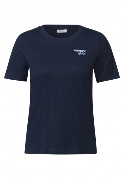 Cecil T-Shirt mit Wording-Detail