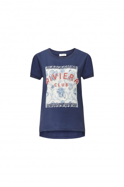 Rich & Royal Blusenshirt mit klassischem Front-Druck