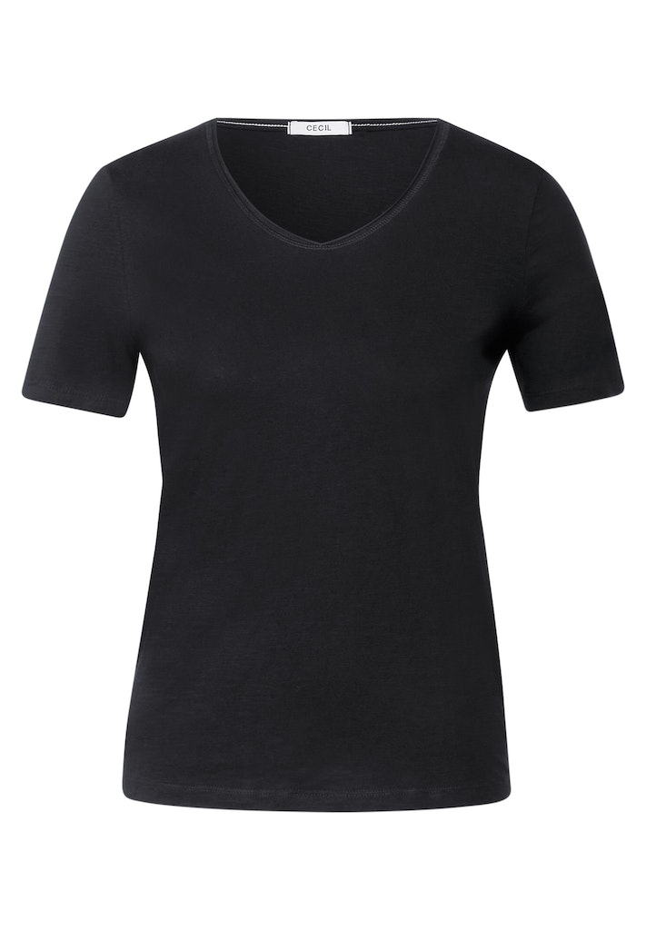 Cecil Basic T-Shirt in Unifarbe | T-Shirts | T-Shirts & Tops | Damenmode |  Schmitz Das Modehaus