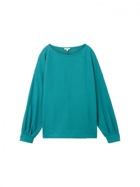 Langarmshirt mit Rippstruktur