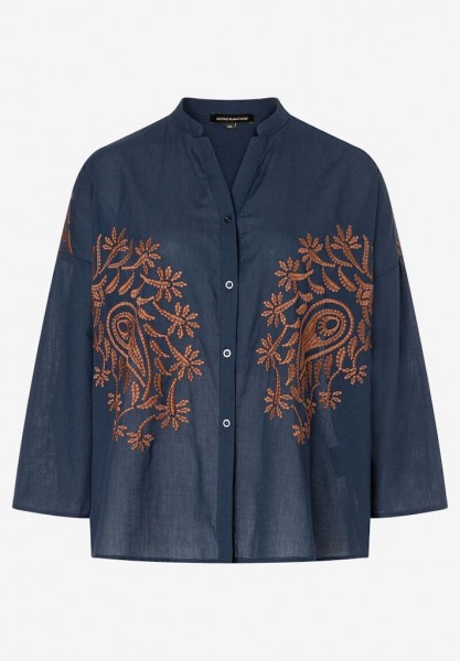 More &amp; More Bluse mit Stickerei