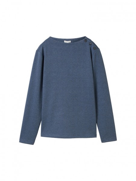 Sweatshirt mit Knopfleiste