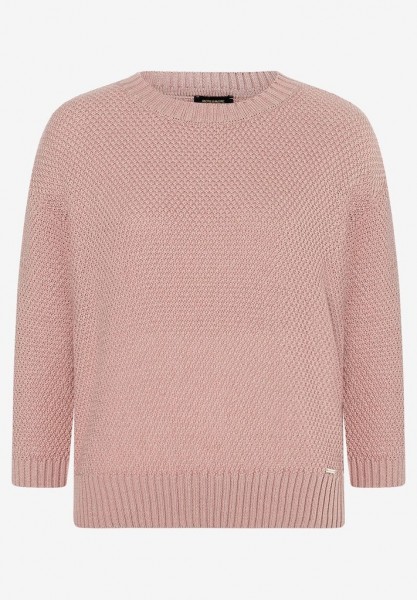 Strukturpullover 3/4 Arm rosa Frühjahrs-Kollektion