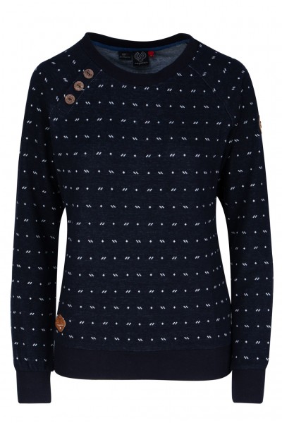 Ragwear Sweatshirt DARIA DOTS mit Knopfdetails