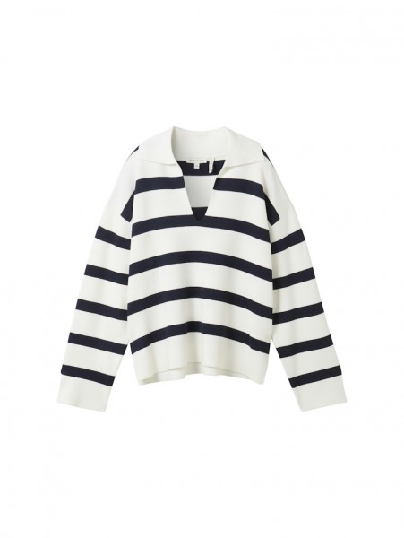 Gestreifter Strickpullover