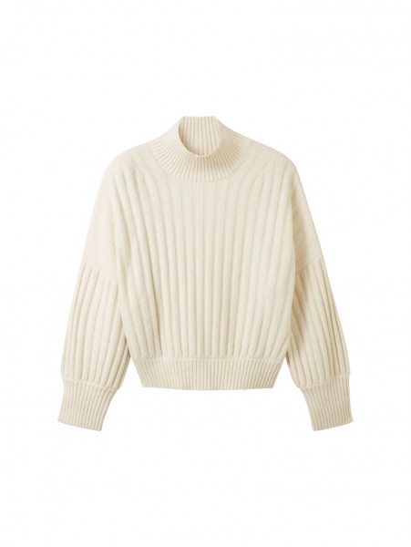 Strickpullover mit Rippstruktur