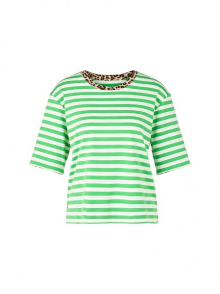 Gestreiftes T-Shirt mit 3/4-Ärmel