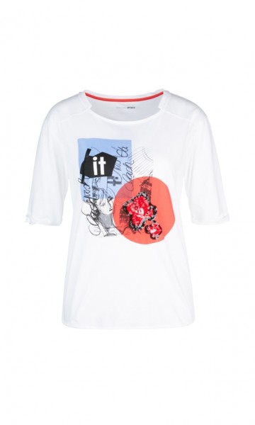 Marc Cain Sports Baumwoll-Shirt mit Pailletten