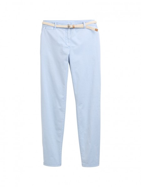 Slim Chino Hose mit Gürtel