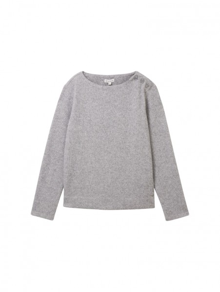 Sweatshirt mit Rippstruktur