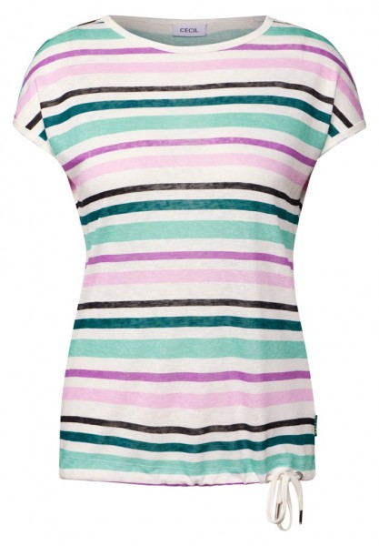 Cecil Leinen-Look Streifen-Shirt