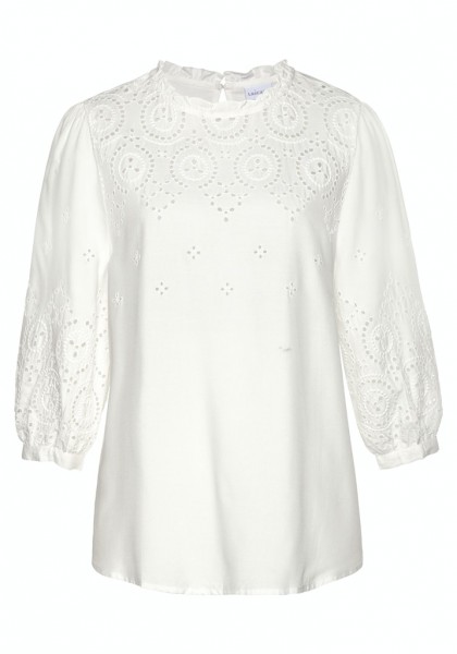 LASCANA Bluse langarm Strickereri