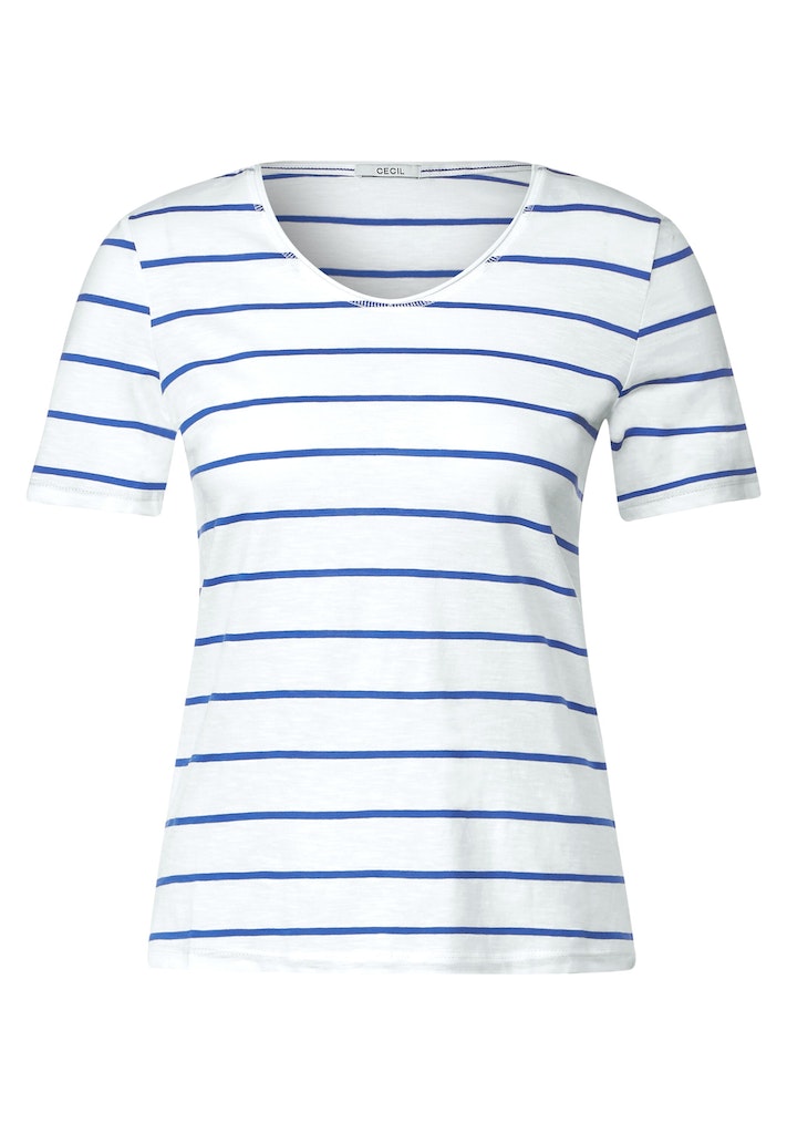 Cecil T-Shirt T-Shirts Tops | Damenmode T-Shirts Das & | Streifenmuster Modehaus | mit | Schmitz