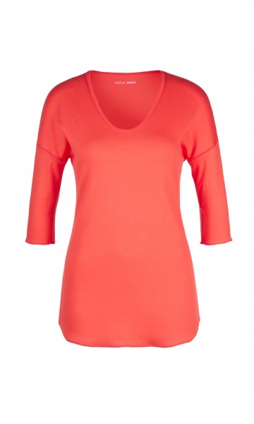 Marc Cain Sports Baumwoll-Basic-Ripp-Shirt