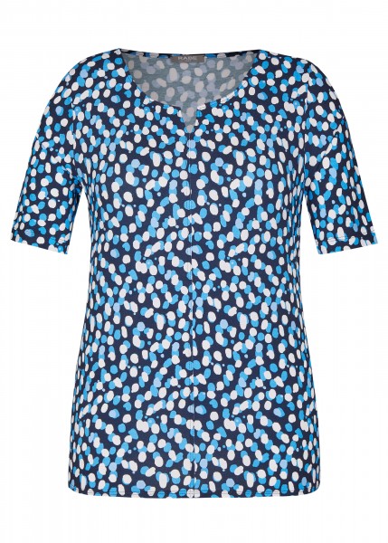 Rabe T-Shirt mit blauem Mini-Print
