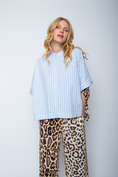 Emily van den Bergh Bluse mit Kontrast-Design