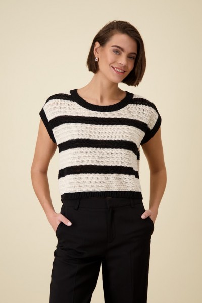 Monari Kurzarm-Strickpullover