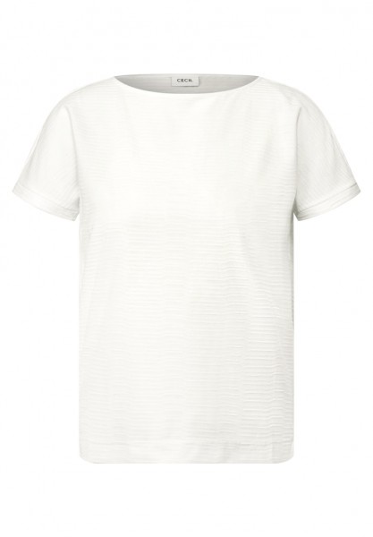 Cecil Struktushirt in Unifarbe