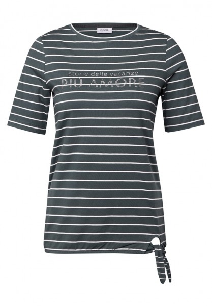 Streifenshirt mit Wording