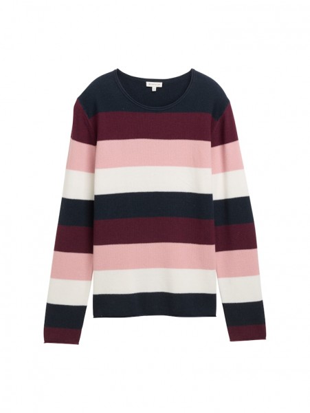 Tom Tailor Knit structured striped
