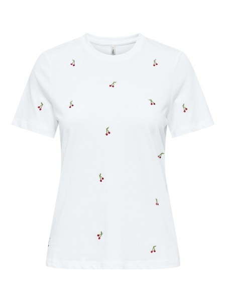 Only T-Shirt Ketty mit Kirschen Aufdruck