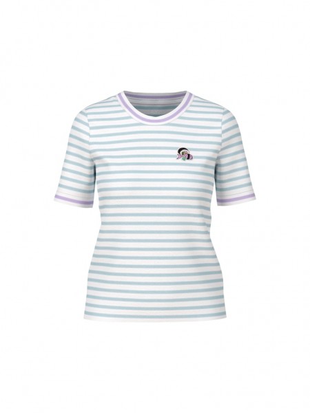 Geringeltes Rippen-T-Shirt