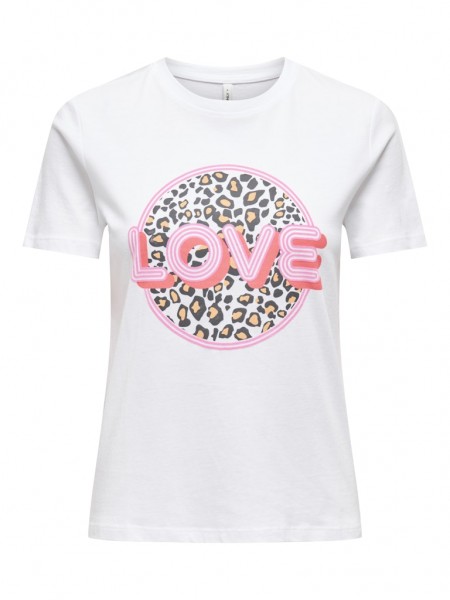 Only T-Shirt mit Love Schriftzug