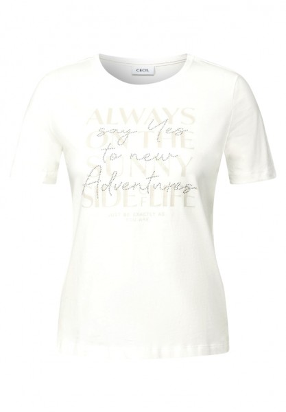 Cecil Shirt mit Wording Artwork