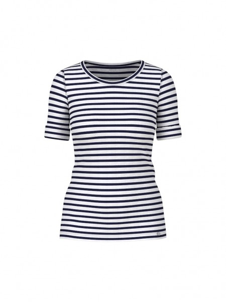 Ringel-T-Shirt aus Baumwoll-Ripp