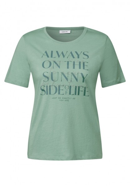 Cecil Shirt mit Wording Artwork