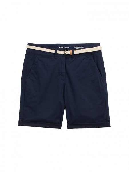 Chino Bermuda Shorts mit Gürtel