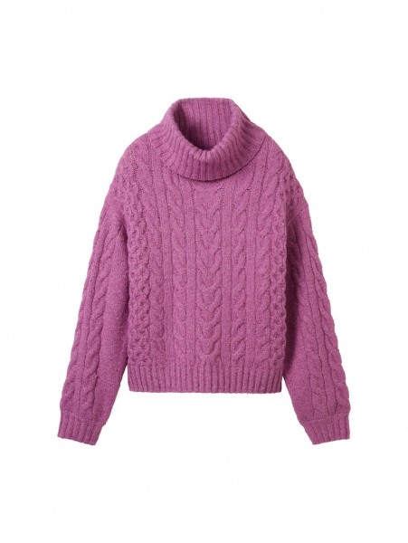 Strickpullover mit Rollkragen