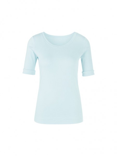 Uni T-Shirt aus stretchigem Cotton-Ripp