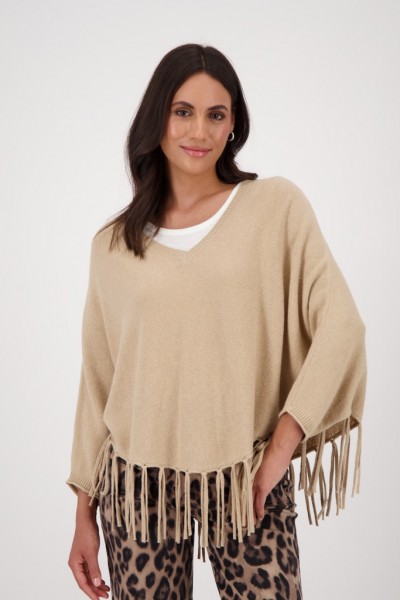 Monari Poncho mit Fransen